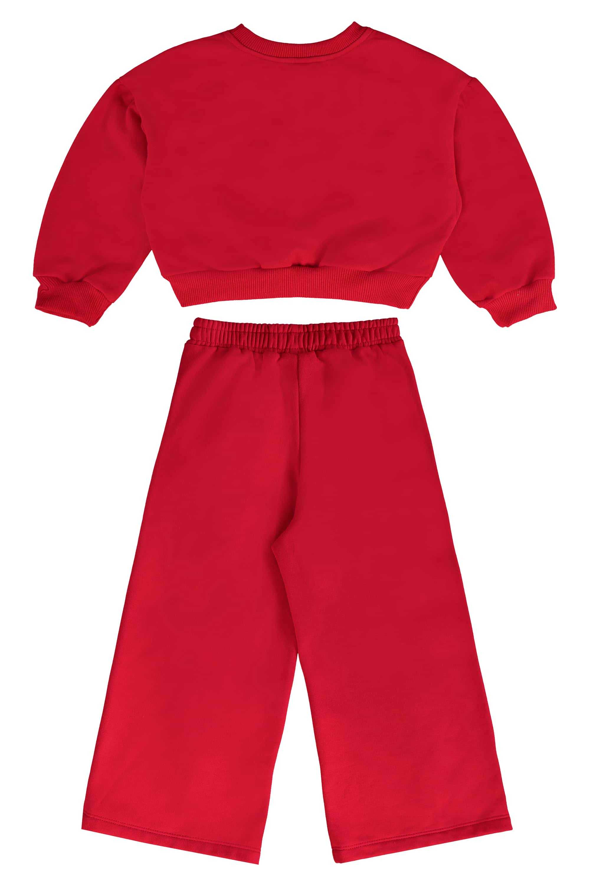 Conjunto Infantil Frutas Vermelhas com Blusão Cropped e Calça (Vermelho) Três e Já - Imagem 5